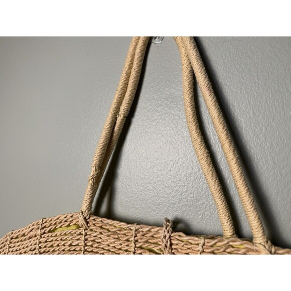 Used ROXY Straw Tote Bag - Yellow Lining - Beach Bag, Summer - READ - Picture 4 of 7